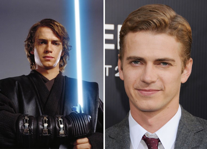 #11. Hayden Christensen as Anakin Skywalker, 2005 and 2015.