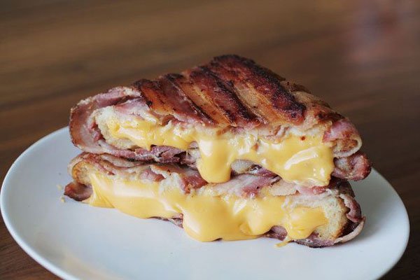 bacon wrapped grilled cheese