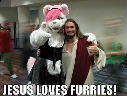 fursuits funny - Jesus Loves Furries!