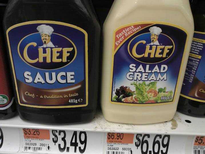 generic sauce - Tastiest cover Recipe Adres Chef Chef Sauce Salad Cream 19. Chetatu a tradition in taste 485ge 4407 $3.26 $6.90 1$3.49 56.69 563929 39011 Vu Che Sala Dream 563922 59095