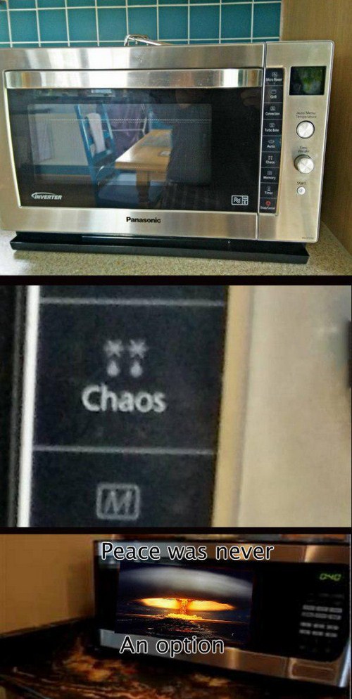 chaos mode microwave - Converter Panasonic Chaos Peace was never An option