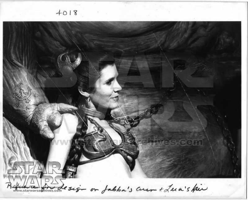 princess leia behind the scenes - 4018 Ws lives.com Var design or Tar Reference to design on Jabba's aurt Lua's fair