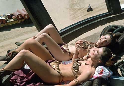 carrie fisher with stunt double