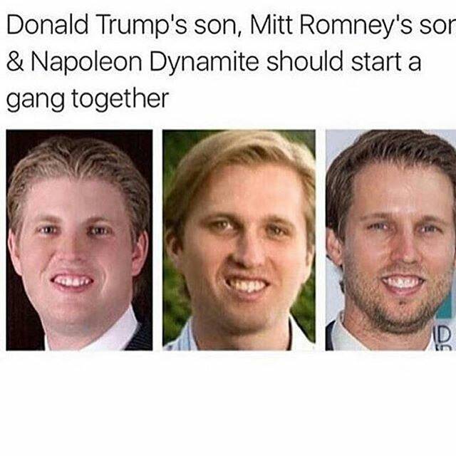 donald trump's son napoleon dynamite - Donald Trump's son, Mitt Romney's sor & Napoleon Dynamite should start a gang together