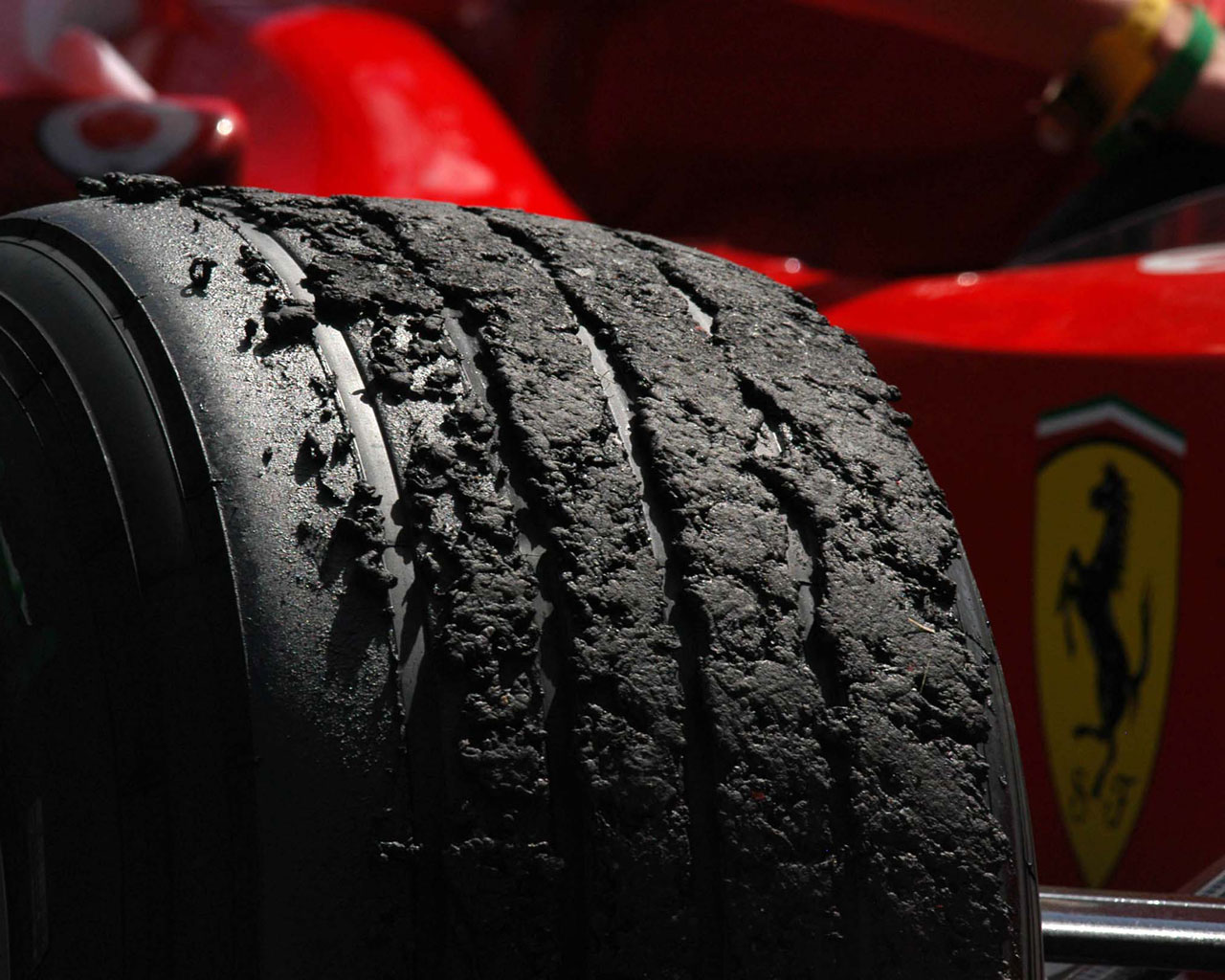 F1 tire after a race