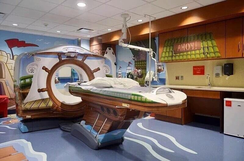 Making an CT machine a less scary place for kids
