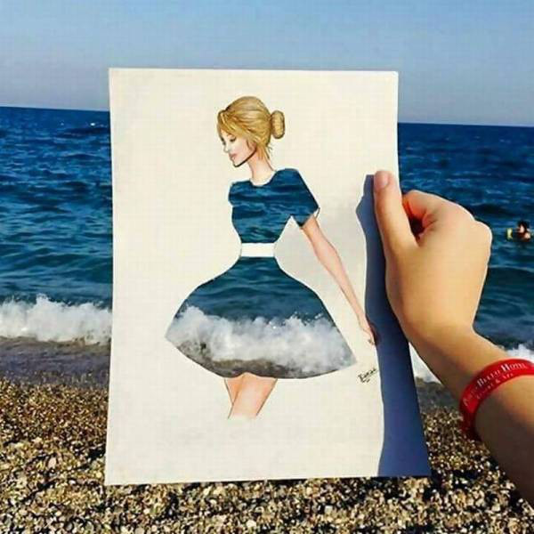 ocean dress art