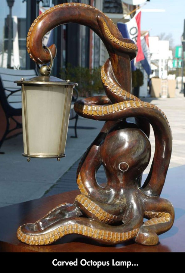 cool Ddoos Carved Octopus Lamp...