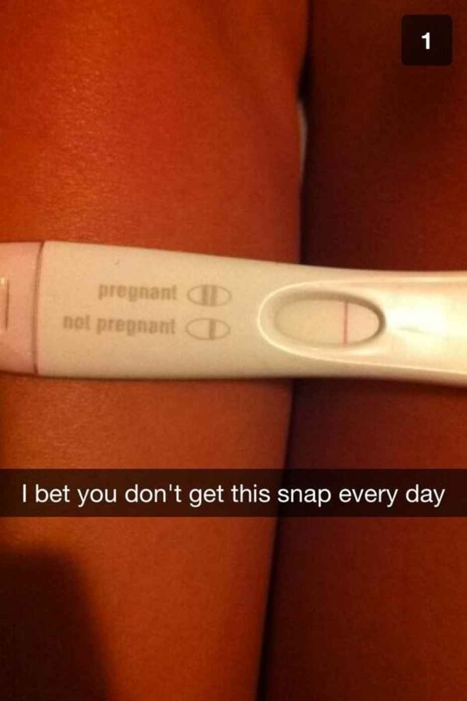 snapchat cringe snapchat pregnancy - pregnant not pregnant D I bet you don't get this snap every day