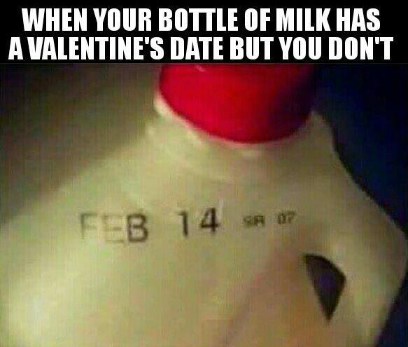 lip - When Your Bottle Of Milk Has A Valentine'S Date But You Don'T Feb 14