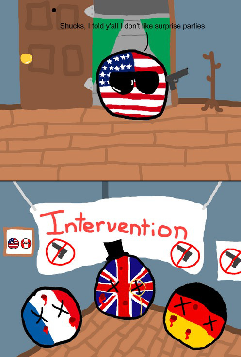 countryballs gun - Shucks, I told y'all I don't surprise parties stervention