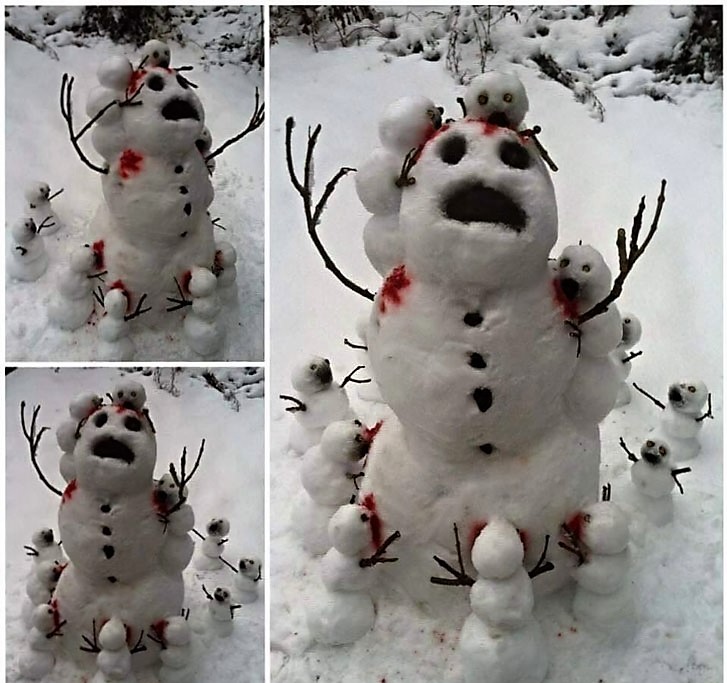 creepy snowman