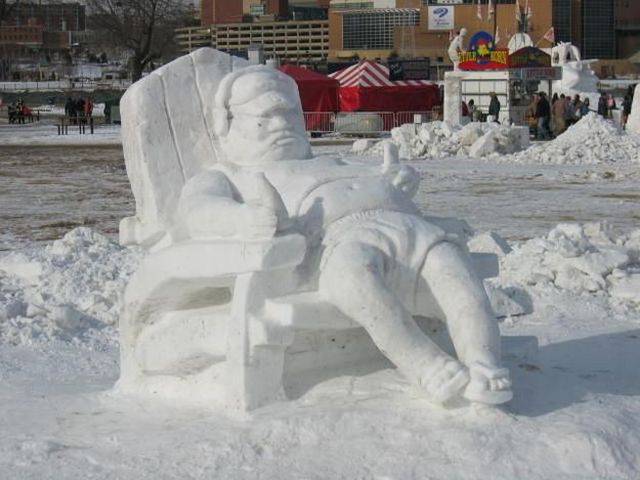 clever snow sculptures