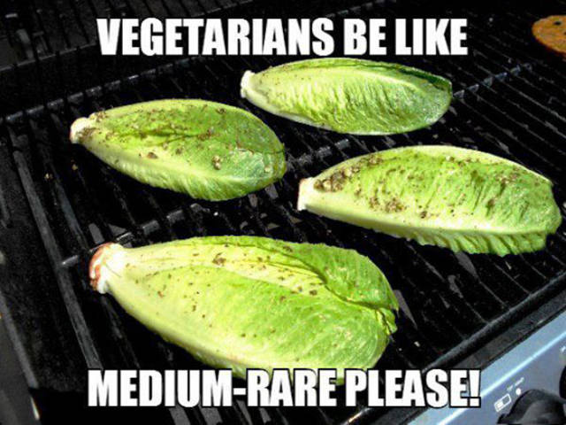 funny vegan - Vegetarians Be MediumRare Please!
