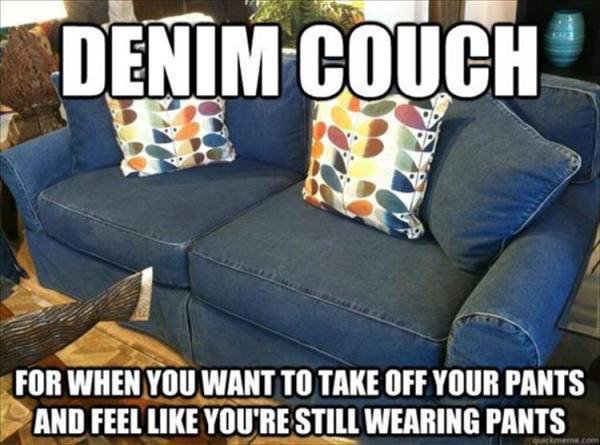 successful black man meme - Denim Couch For When You Want To Take Off Your Pants And Feel You'Re Still Wearing Pants que com