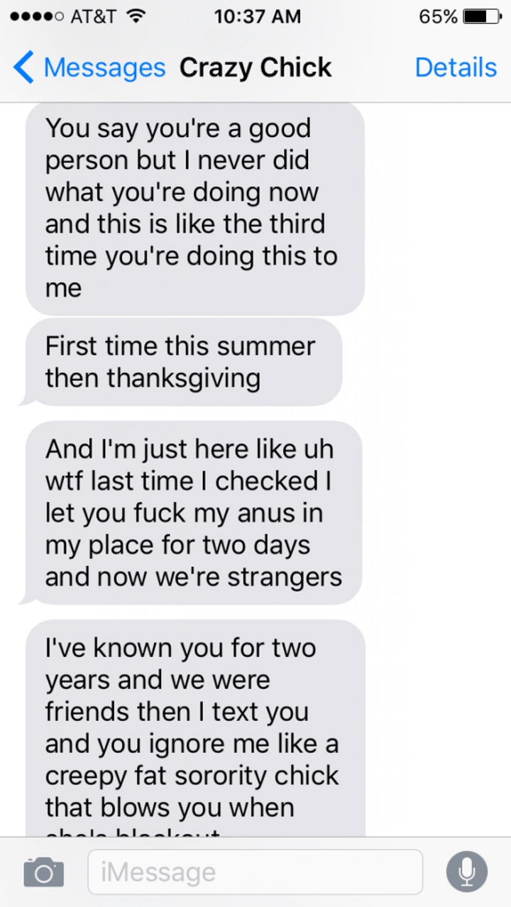 Crazy Ex-Girlfriend Goes On The Most Insane Text Rant