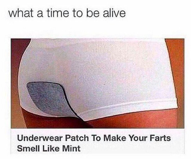 fart underwear patch - what a time to be alive Underwear Patch To Make Your Farts Smell Mint