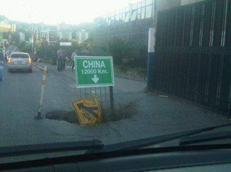 funny pothole quotes - China 12000 km.