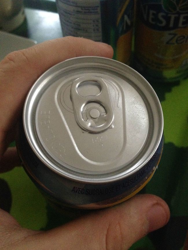 Reverse the tab on the top of the can and then watch their frustration build.