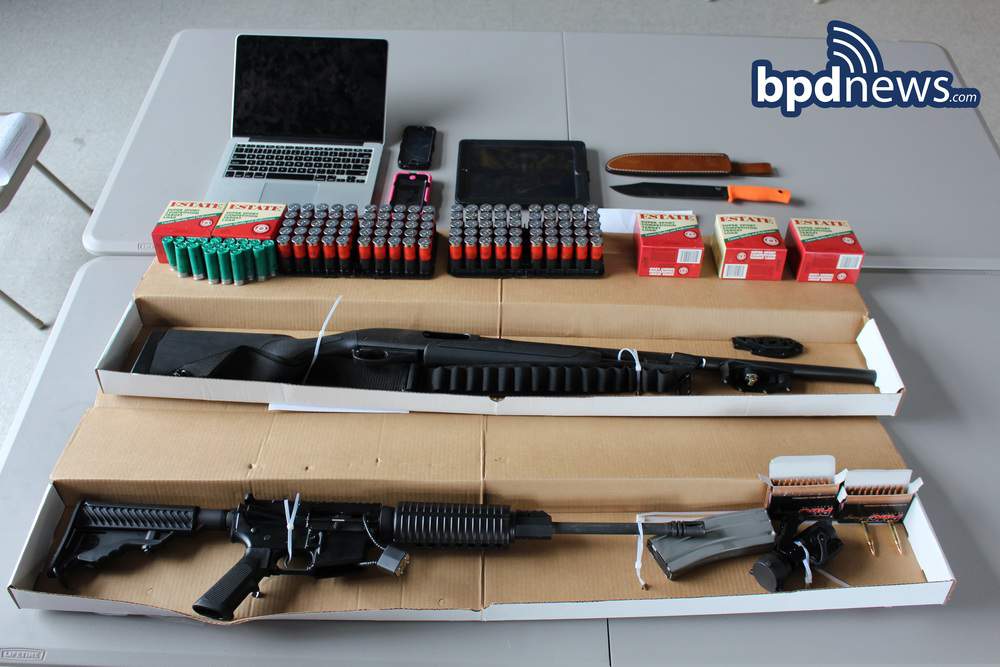 3 Police Seized 2 Guns, a Knife & Hundreds of Rounds of Ammunition