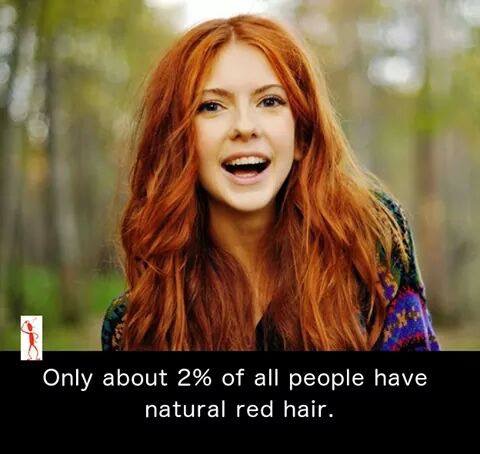 girl with red hair and green eyes - Only about 2% of all people have natural red hair.