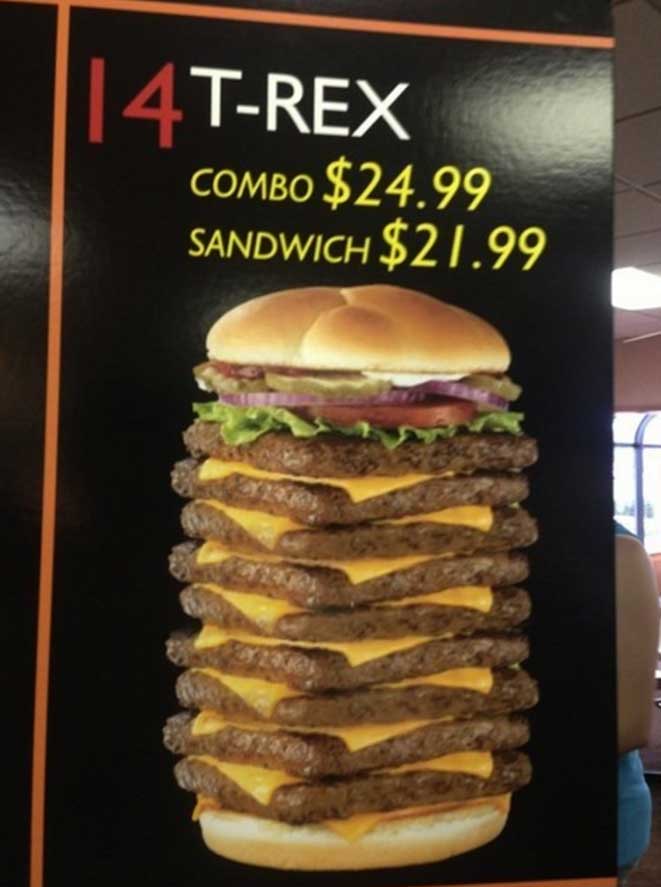 t rex burger at wendy's - 14TRex Combo $24.99 Sandwich $21.99