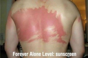 Forever Alone Level sunscreen