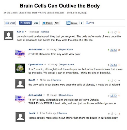 ken m memes - Brain Cells Can Outlive the Body By Tia Ghose, LiveScience Staff Writer | LiveScience.com Mon, Emal f 260 y Tweet 198 in 5 Print Ken M. 11 hrs ago Remove um cells can't be destroyed, they just get recycled. The cells we're made of were once 