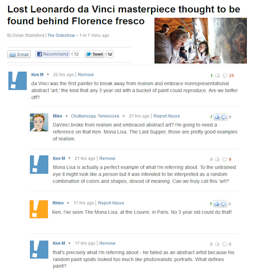 best ken m trolling - Lost Leonardo da Vinci masterpiece thought to be found behind Florence fresco By Dylan Stableford The Sideshow 1 hr 7 mins ago Email Recommend