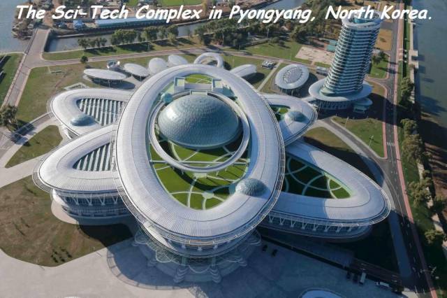 north korea architecture - The SciTech Complex in Pyongyang, North Korea.