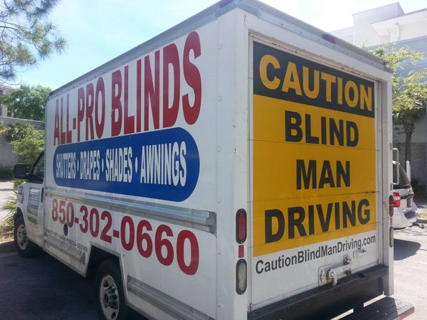 you are following a blind guy - Caution Blind Man 184p3020660 Driving Caution BlindManDriving.com