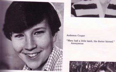 celebrity yearbook quotes - Anderson Cooper "Mary had a little lamb, the doctor Painted." Anonymous