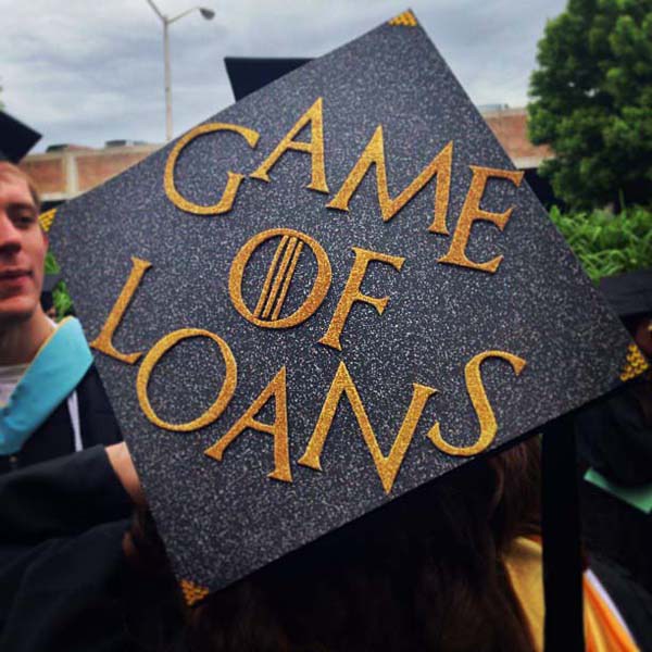 game of loans graduation cap - Xoans