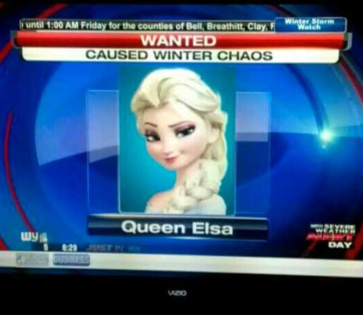 video - Winter Storm fiuntil Friday for the counties of Boll, Breathitt, Clay Wanted Caused Winter Chaos Queen Elsa wy Day Estes