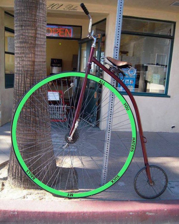 penny farthing funny - Haters You Suck Adn Balls