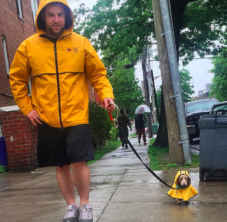 dachshund raincoat meme