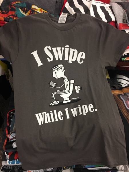 t shirt - 1 Swipe RaMic While I wipe. Lo