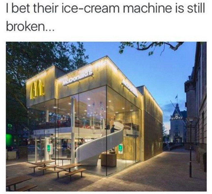 mcdonalds apple store - I bet their icecream machine is still broken...