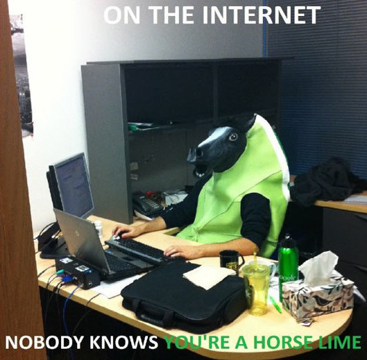 horse lime - On The Internet Nobody Knowsu'Re A Horse Lime