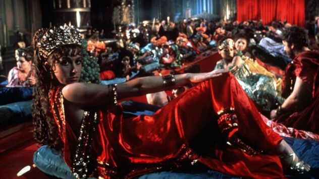 Caligula, 1979. Caligula was based on the real life exploits of the notoriously insane and lustful Roman Emperor and featured plenty of group sex, including penetration, fellatio and ejaculation.The film is called one of the most obscene mainstream movies ever, and IMDb’s Parental Guide states that “No child should ever watch it, and several adults will have trouble with it. The film’s sexual content is considered pornographic in nature, with several hardcore inserts intended to sexually arouse, but really turn out to be quite disturbing.”