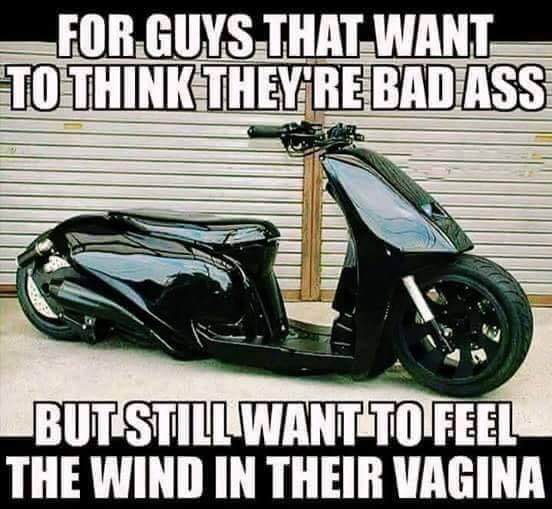 scooter - For Guys That Want To Think They'Re Badass Butstill Want To Feel The Wind In Their Vagina