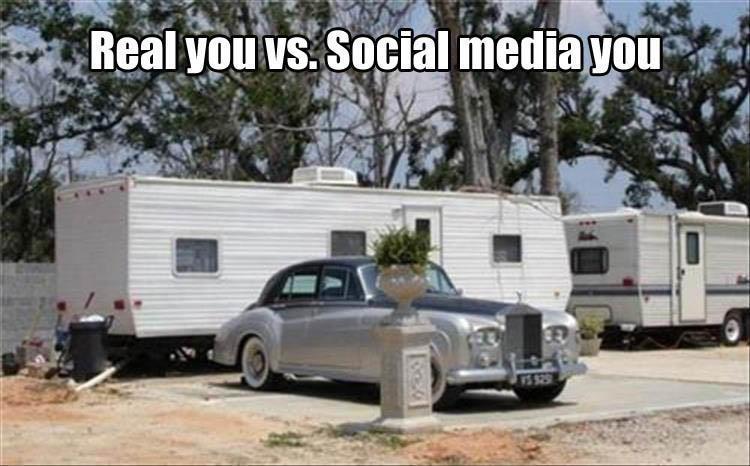 real life vs social media funny - Real you vs. Social media you