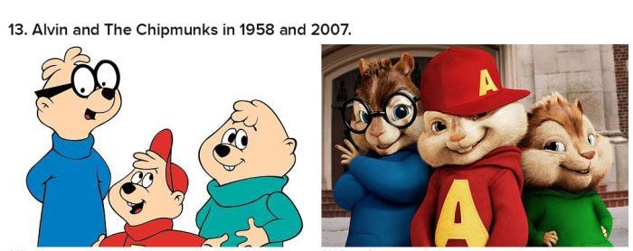 31 Then and Now's of Famous Animated Characters!