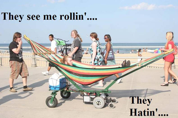 funny hammock - They see me rollin'.... They Hatin'....