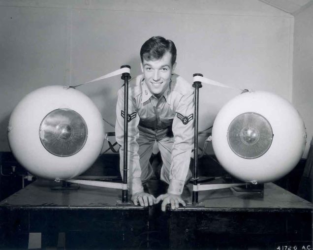 Researchers at Aero Medical invented these massive eye models, and they used two motors to control them.