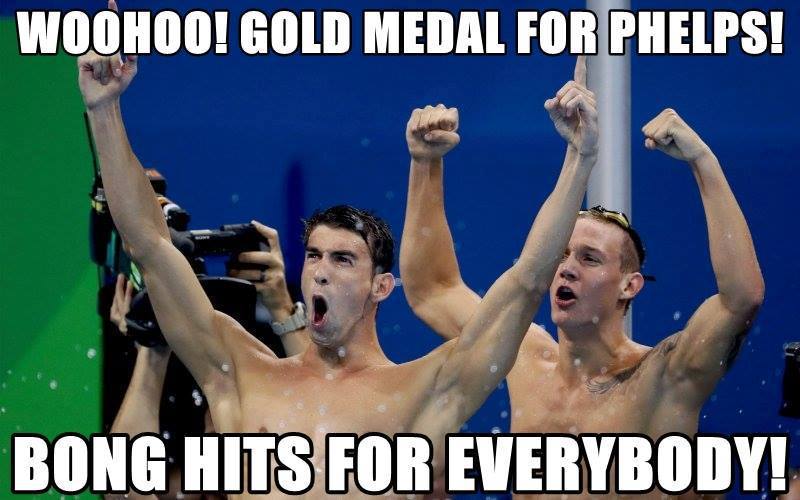 see what you did there - Woohoo! Gold Medal For Phelps! Bong Hits For Everybody!