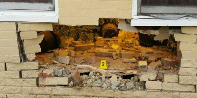 Driver Crashed Into The Wall Of A House And Stumbles...