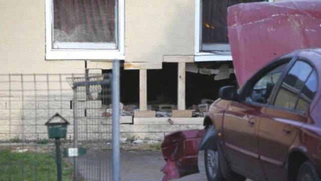 Driver Crashed Into The Wall Of A House And Stumbles...