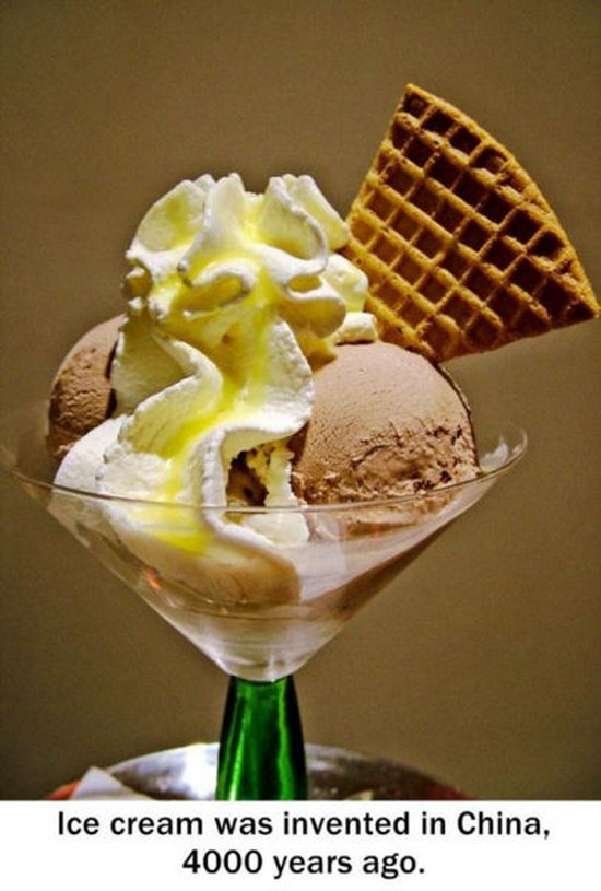 latest ice cream - Ice cream was invented in China, 4000 years ago.
