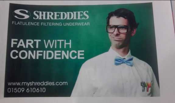 glasses - S Shreddies Flatulence Filtering Underwear Fart With Confidence 01509 610610